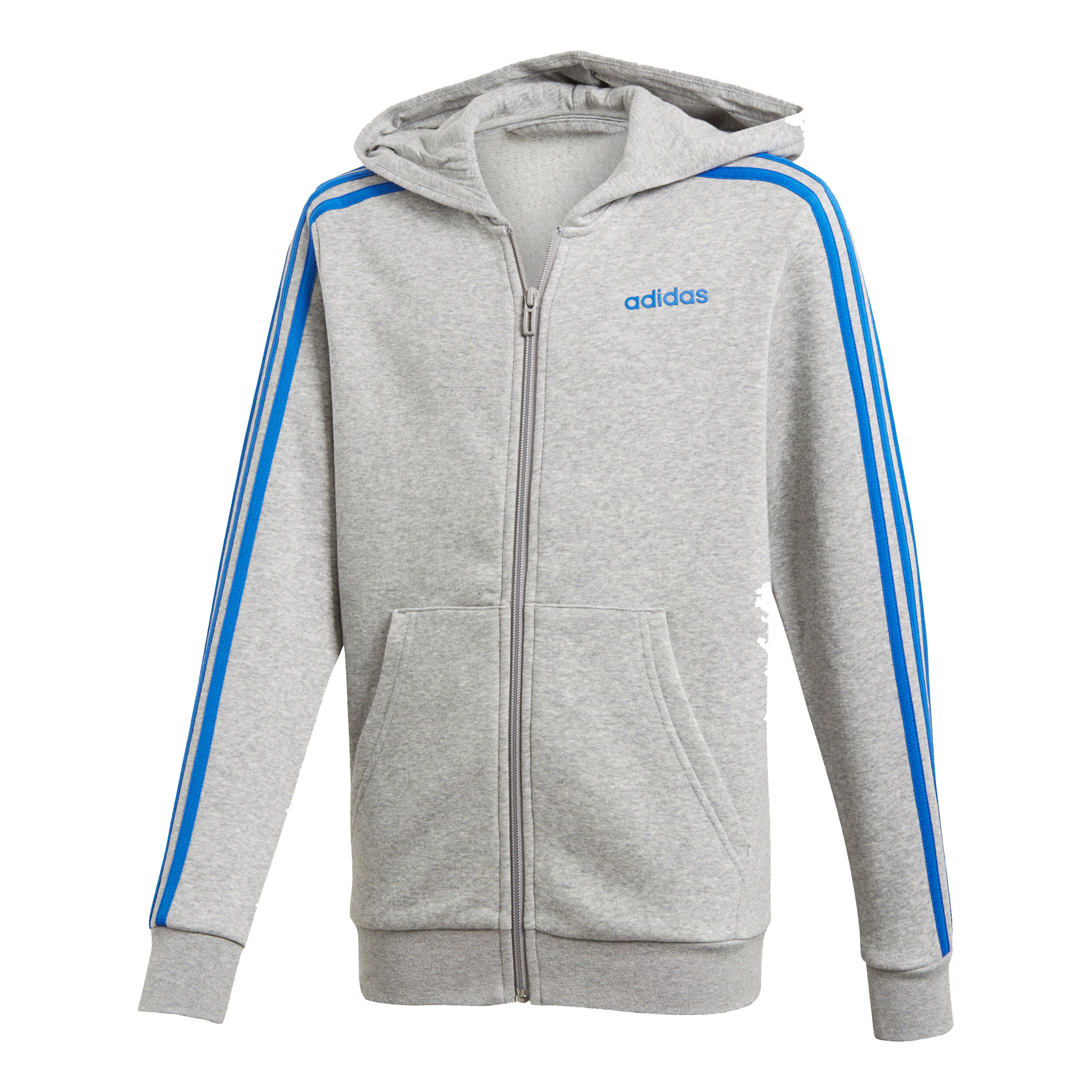 grey and blue adidas hoodie