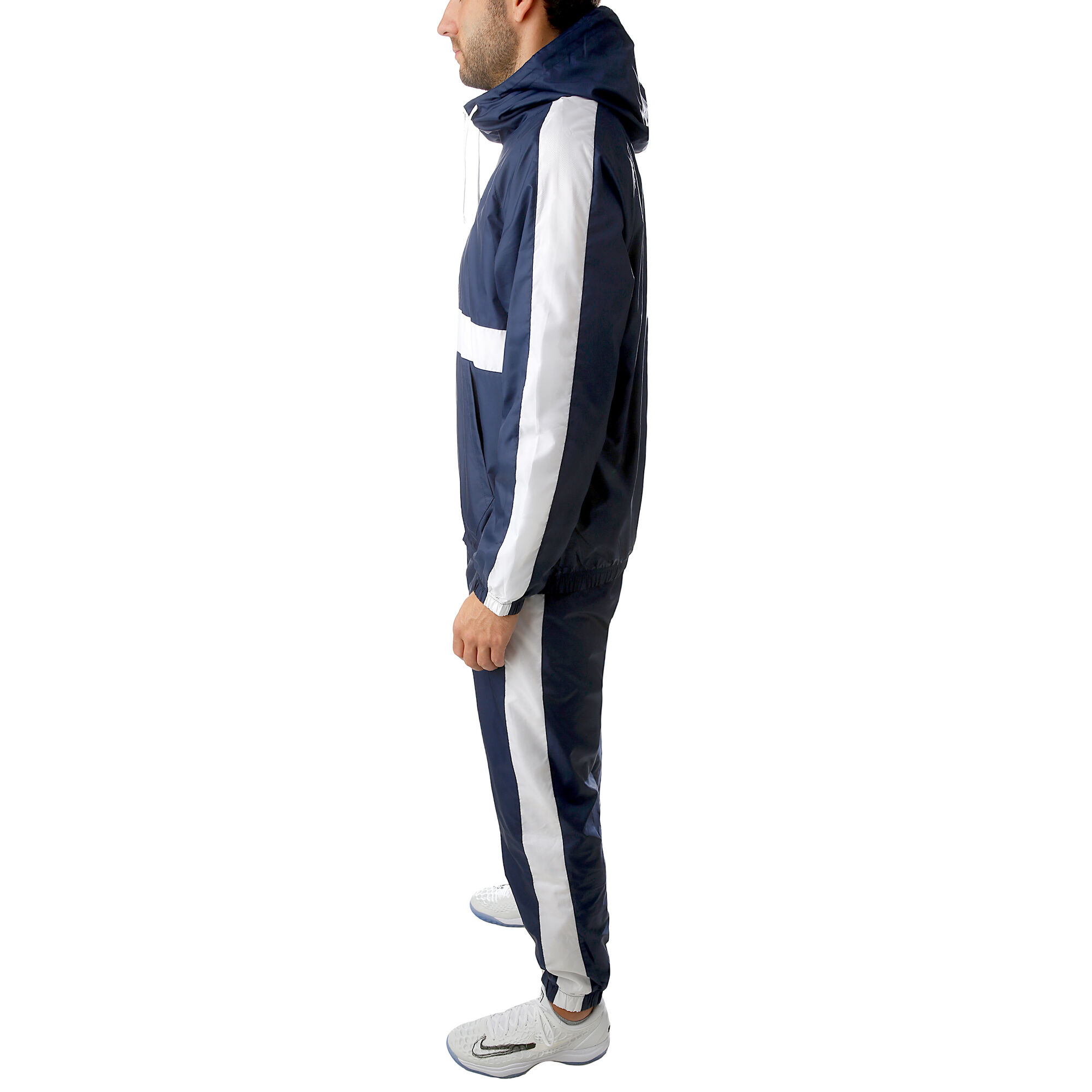 Buy Nike Sportswear Woven Hooded Tracksuit Men Dark Blue, White online ...