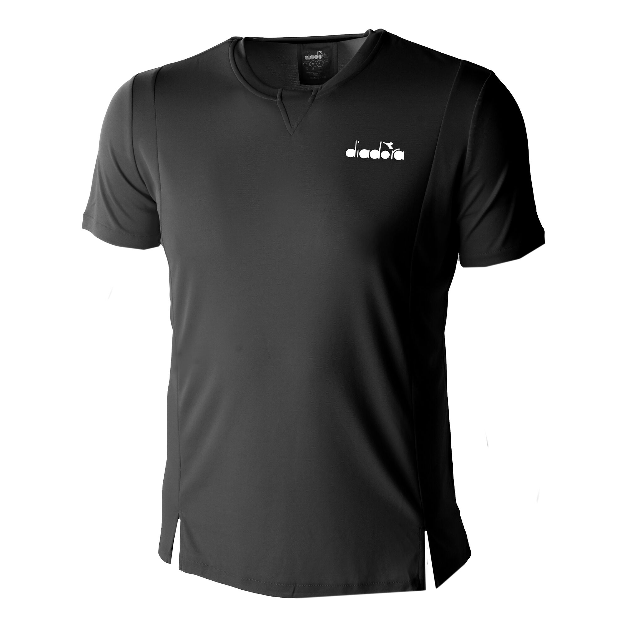 buy Diadora Easy Tennis T-Shirt Men - Black, White online | Tennis-Point