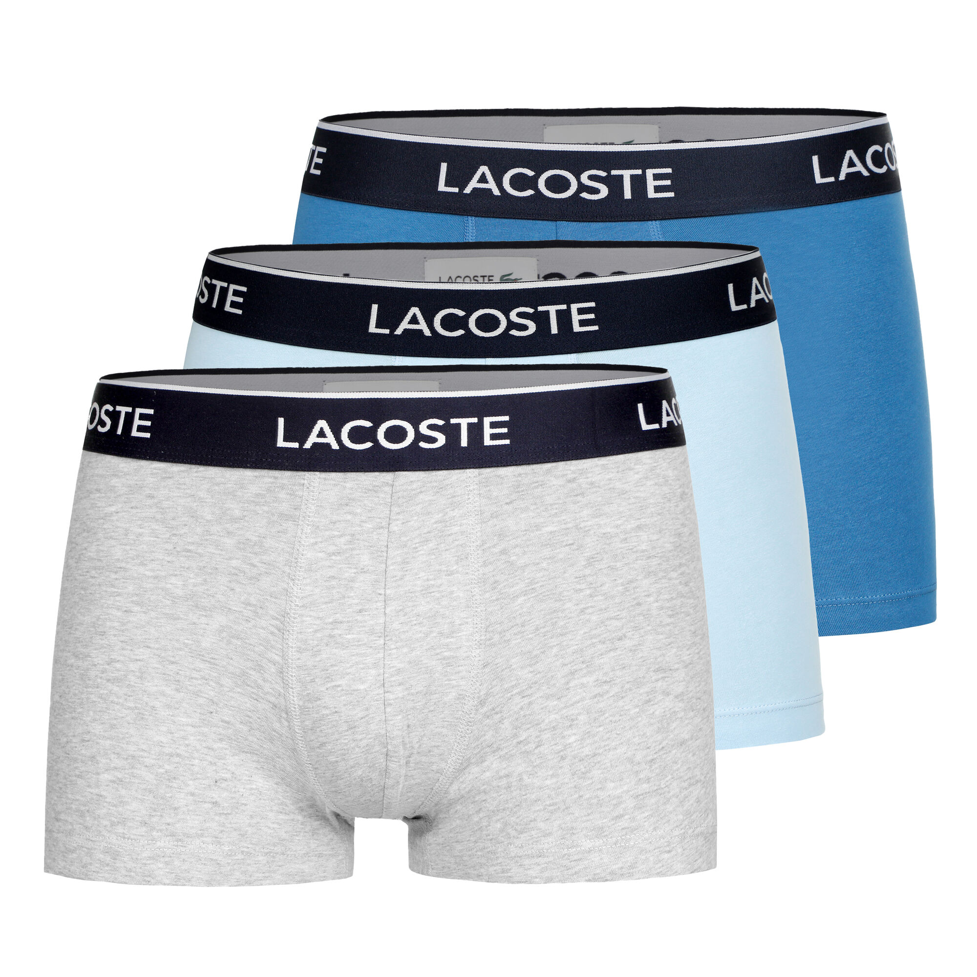New Lacoste Boxer Briefs Mens' Underwear Casual 3-Pack Cotton Grey XL avail