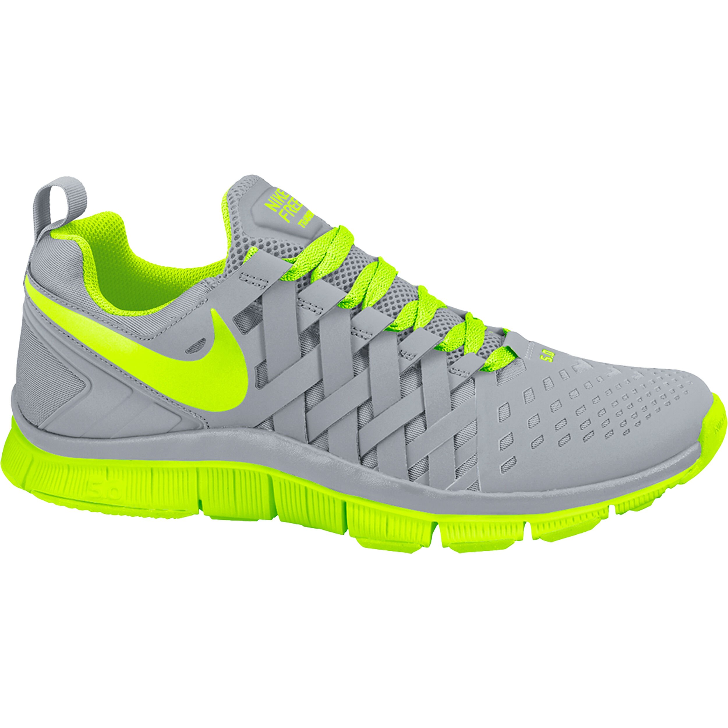 Running Shoe Men - Grey, Neon Yellow 