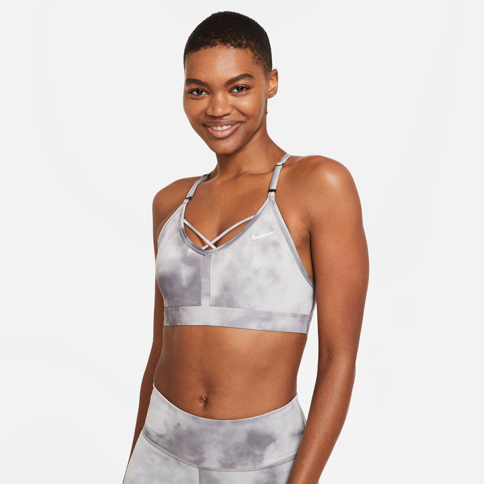 Buy Nike Indy Icon Clash Sports Bras Women Grey, White online