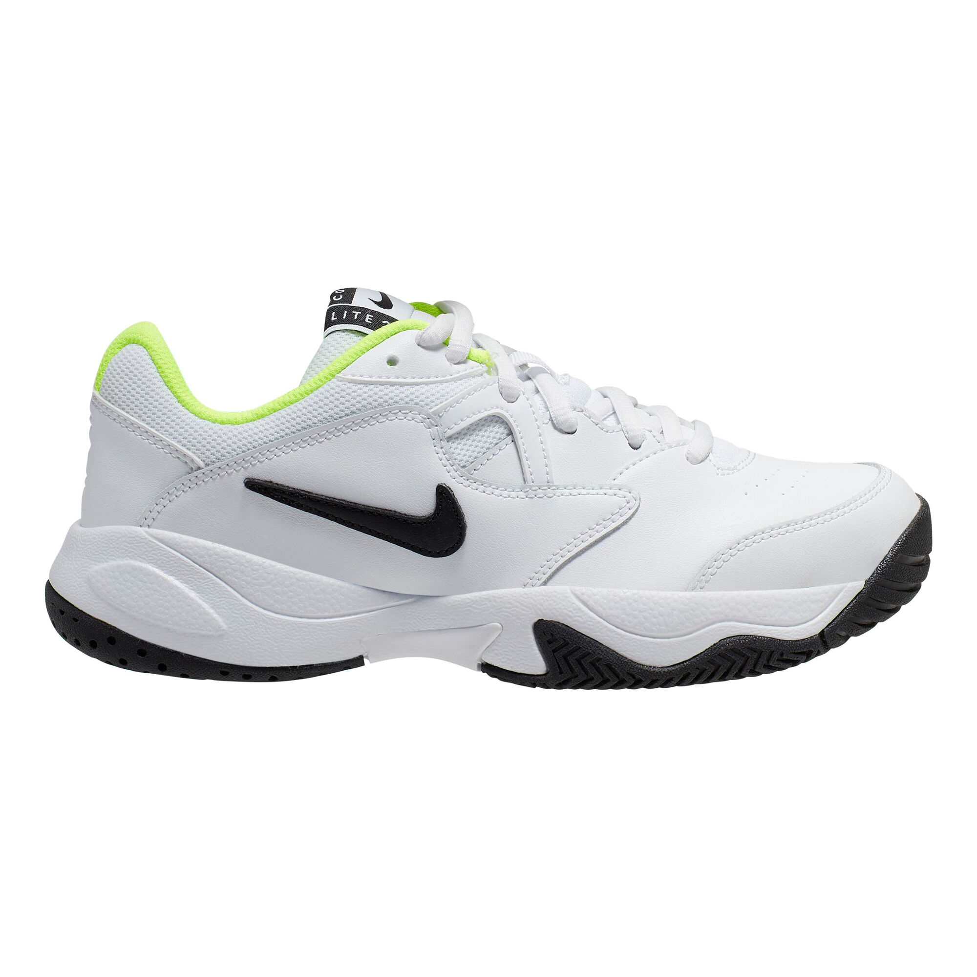 buy Nike Court Lite 2 Hard Court Shoe Kids - White, Neon Green online ...