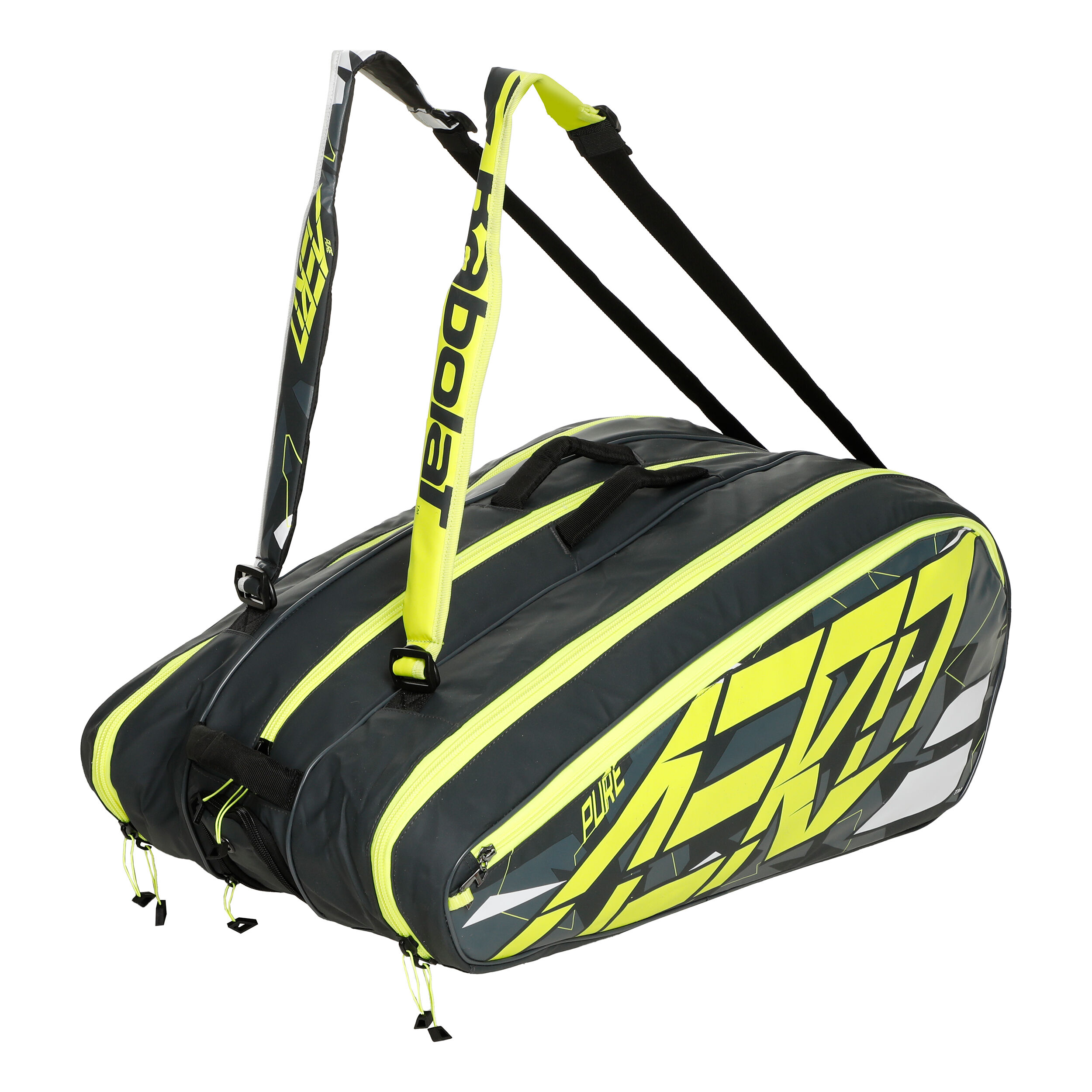 RH X 12 Pure Aero Racket Bag - Anthracite, Yellow