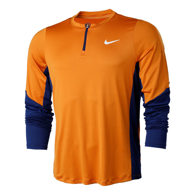 buy Nike Court Advantage Dri-Fit Half-Zip Long Sleeve Men - Orange ...
