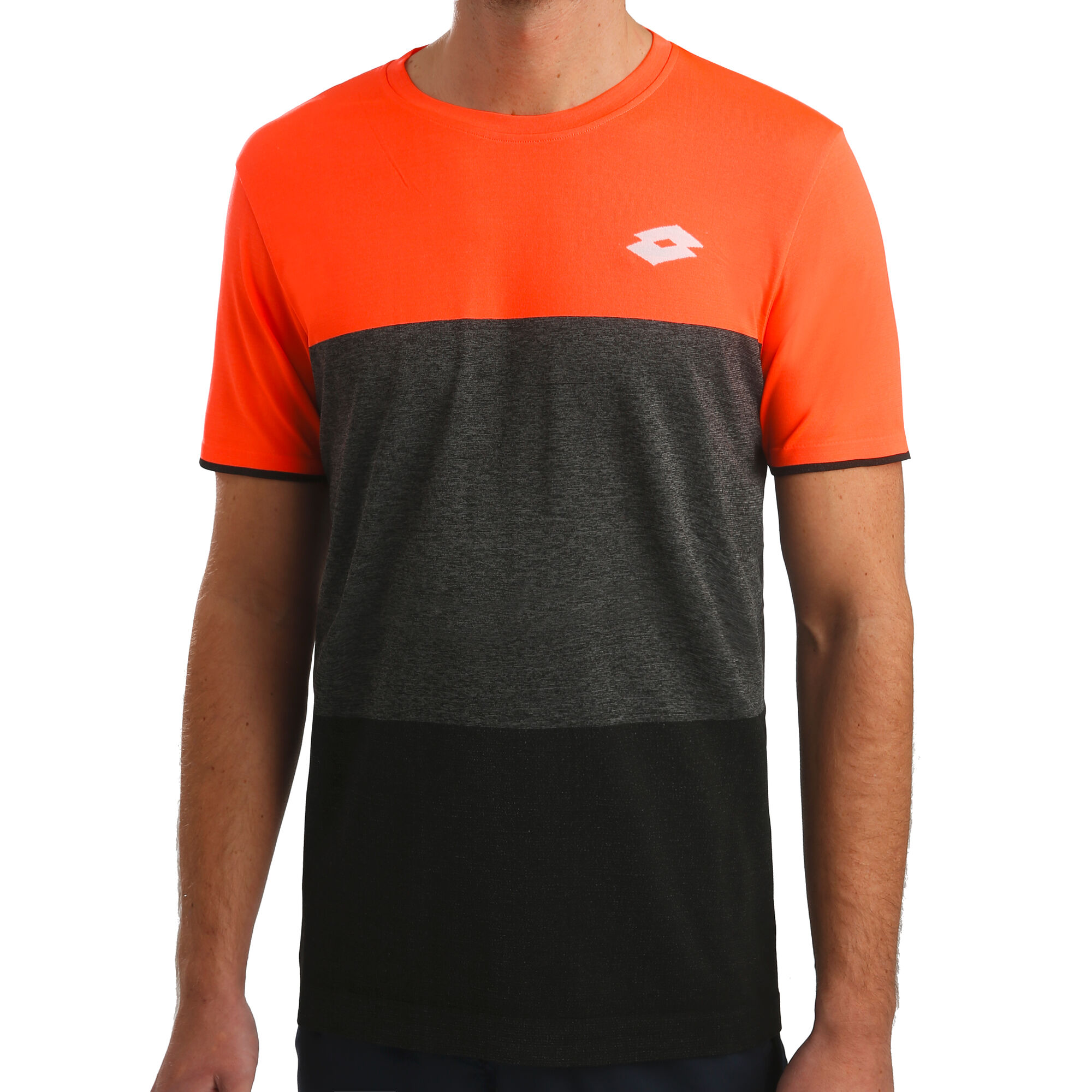 online | Tennis-Point buy Lotto Tech SML T-Shirt Men - Orange, Dark Grey
