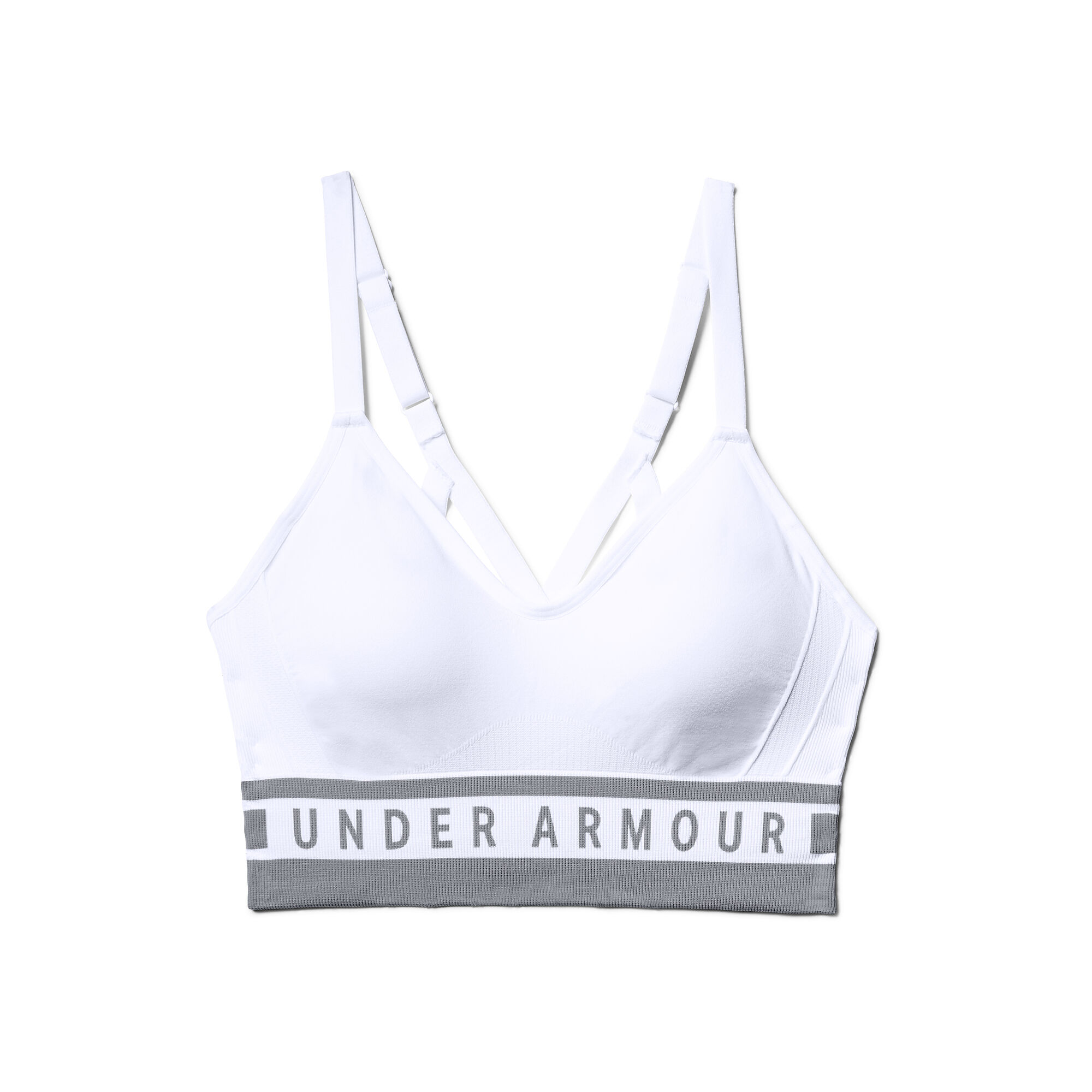 buy Under Armour Seamless Longline Sports Bras Women - White, Lightgrey ...