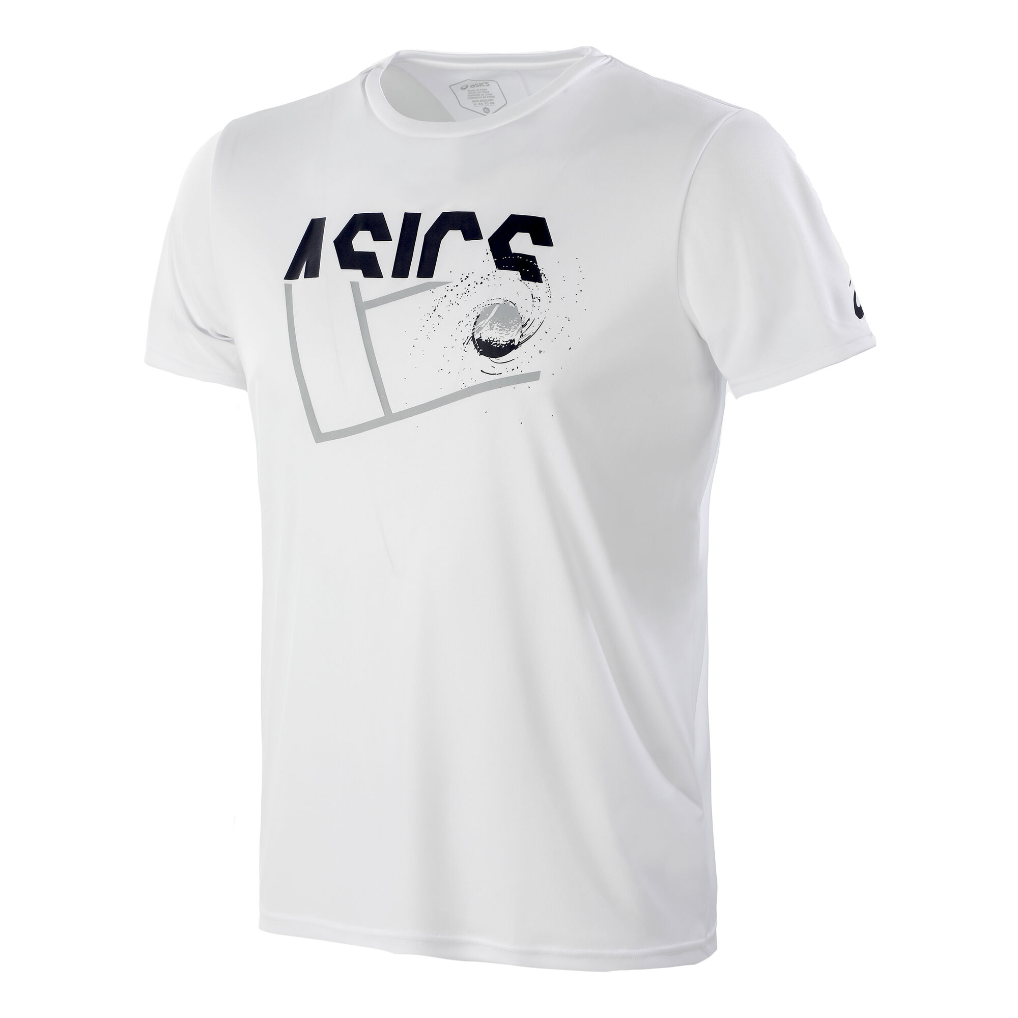 Buy ASICS Practice Graphic T-Shirt Men White, Dark Blue online | Tennis ...