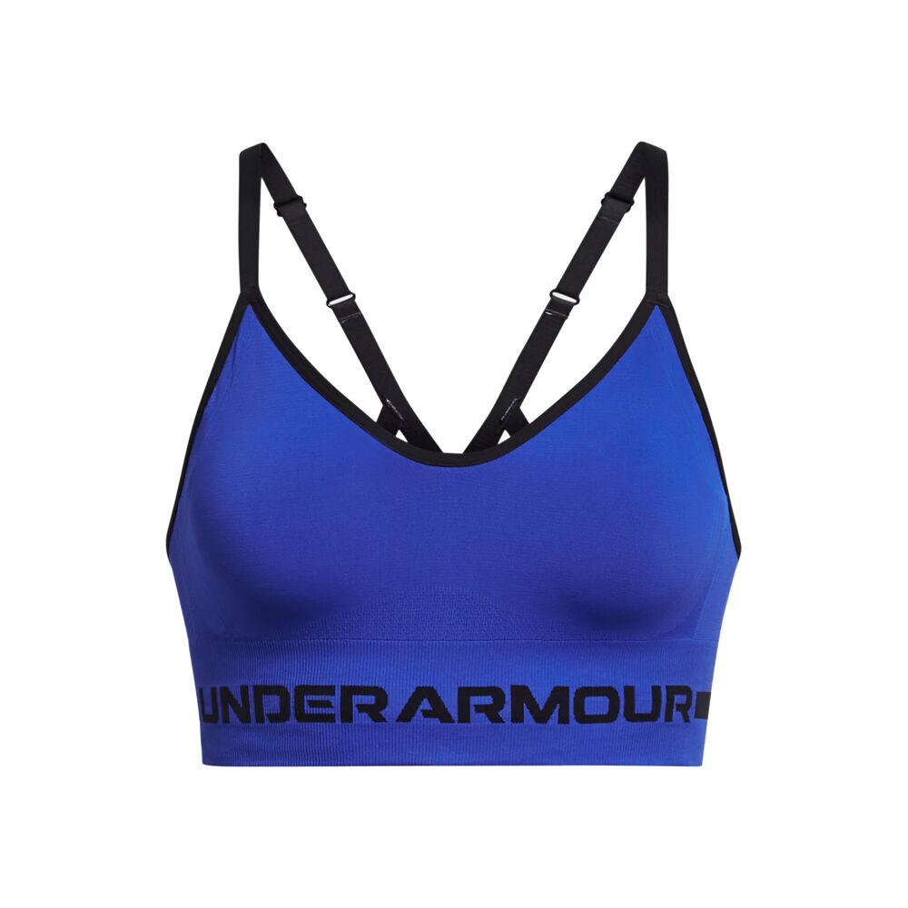 Under Armour Seamless Low Long Sports Bras Women blue, size: XS