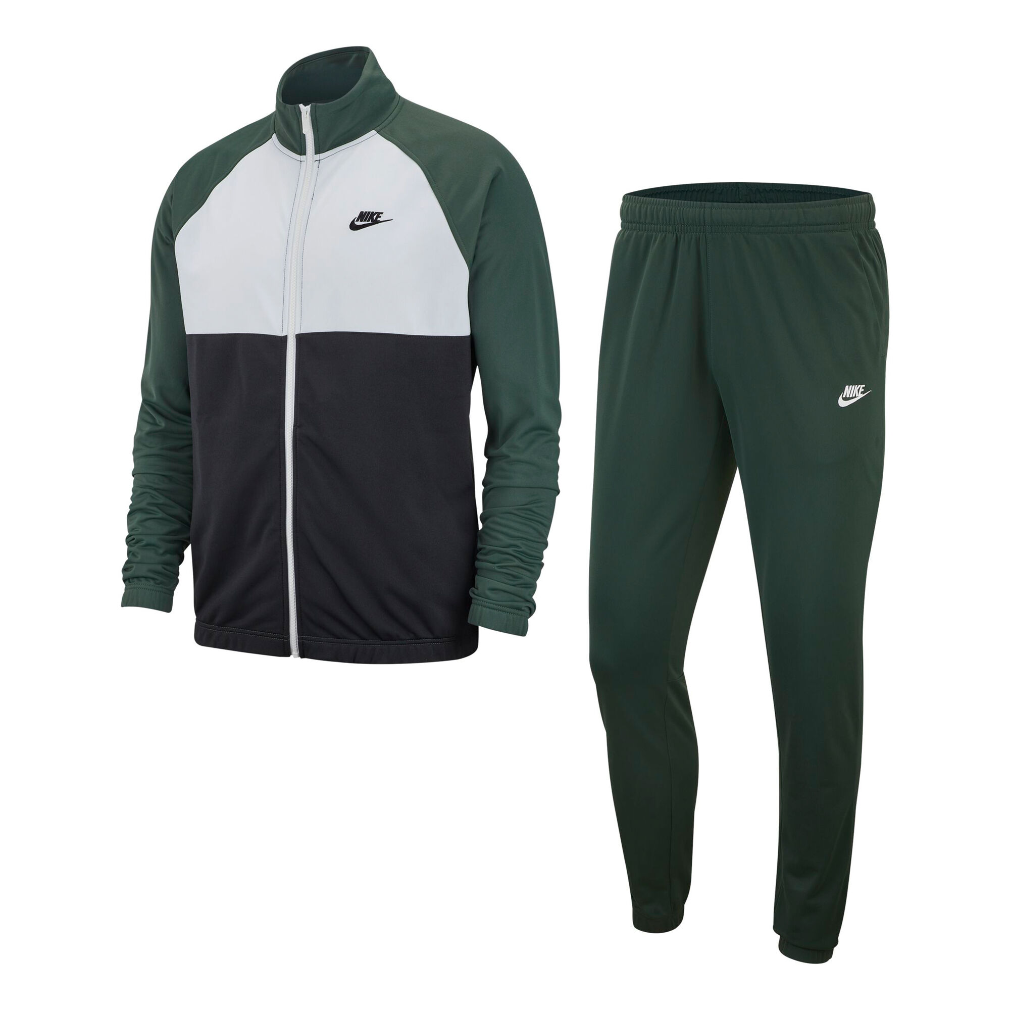Buy Nike Sportswear Tracksuit Men Dark Green, Black online | Tennis ...