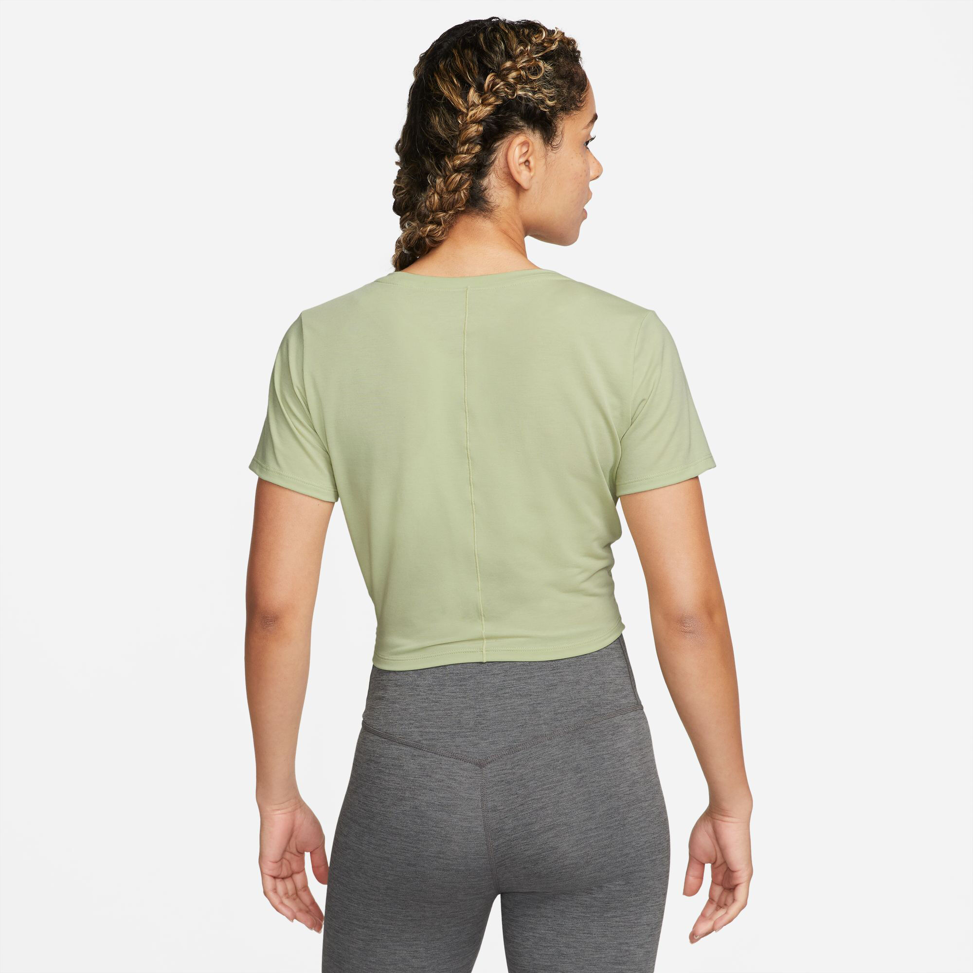 Nike Dri Fit One Luxe Standard Fit Short Sleeve T-Shirt Green